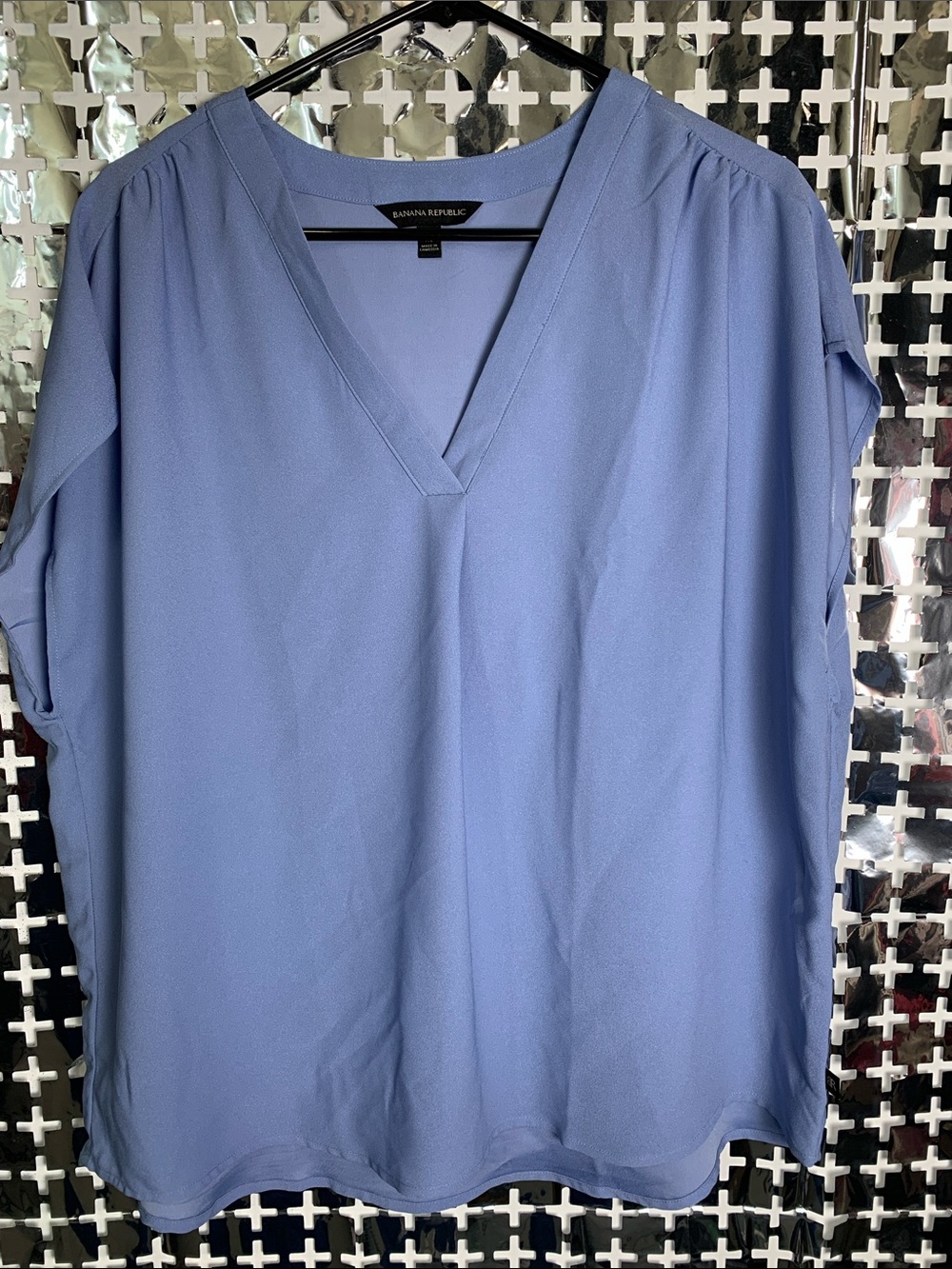 Banana Republic Women's Periwinkle V-Neck Blouse